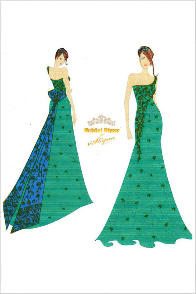 Haute Couture High End Evening Gown by BRIDAL DIVAZ ® by SHIPRA
